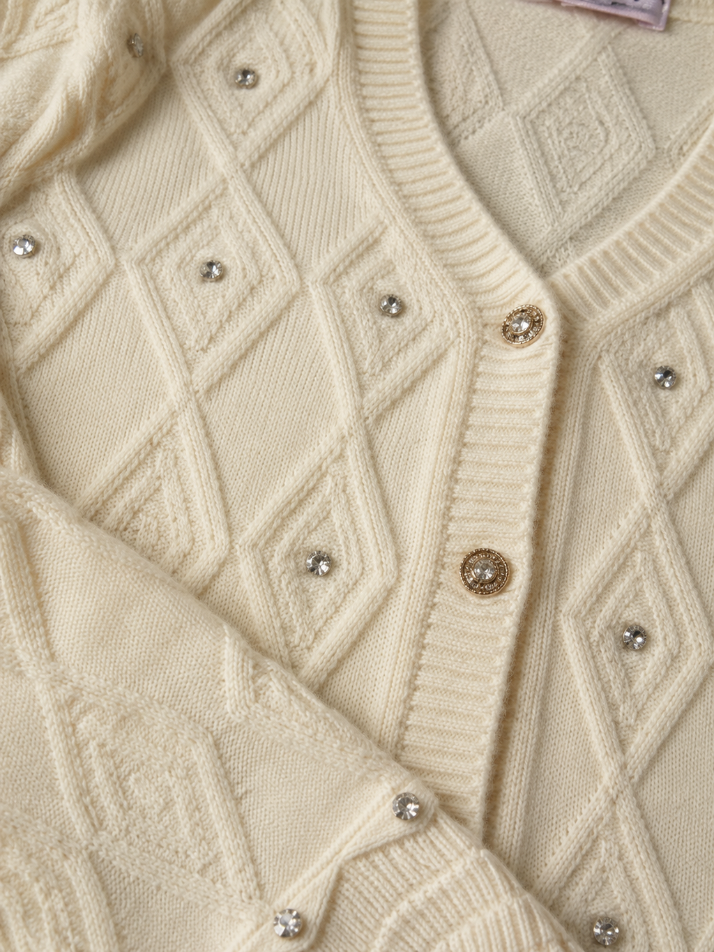 V-neck knitted cardigan (frock style)