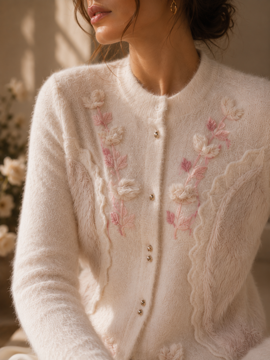 Pink Fur Cardigan