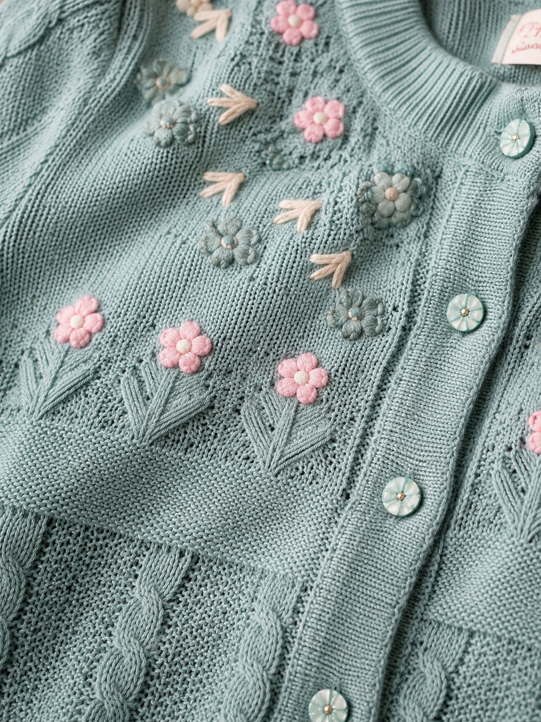 Blue Knitted Cardigan