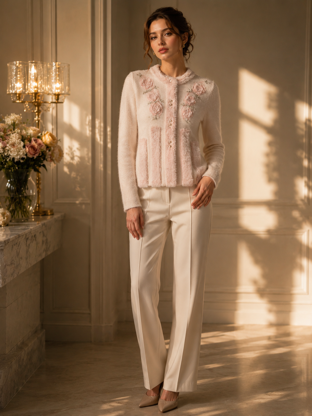 Baby PInk Fur Cardigan