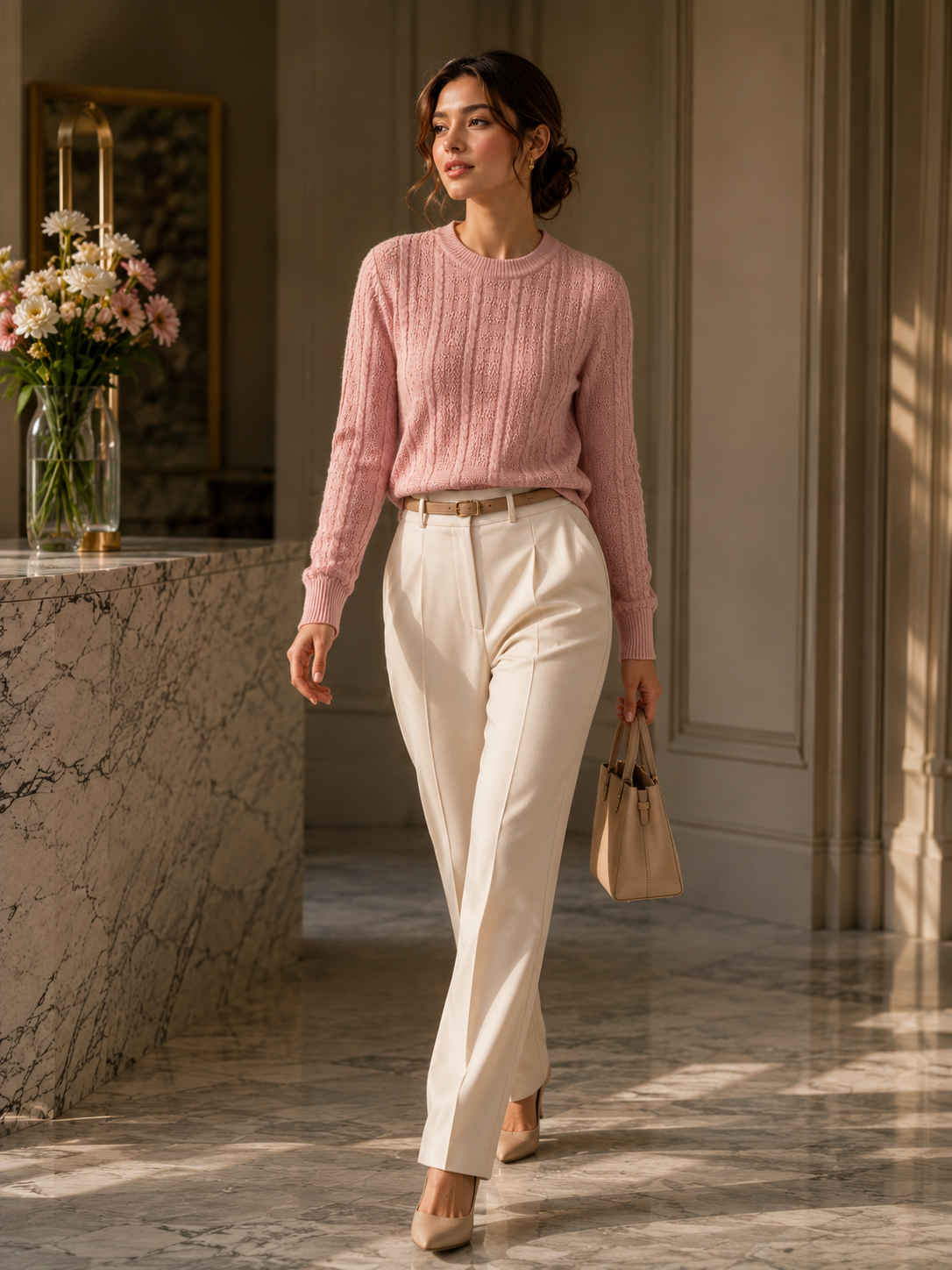Knitted Pink Sweater