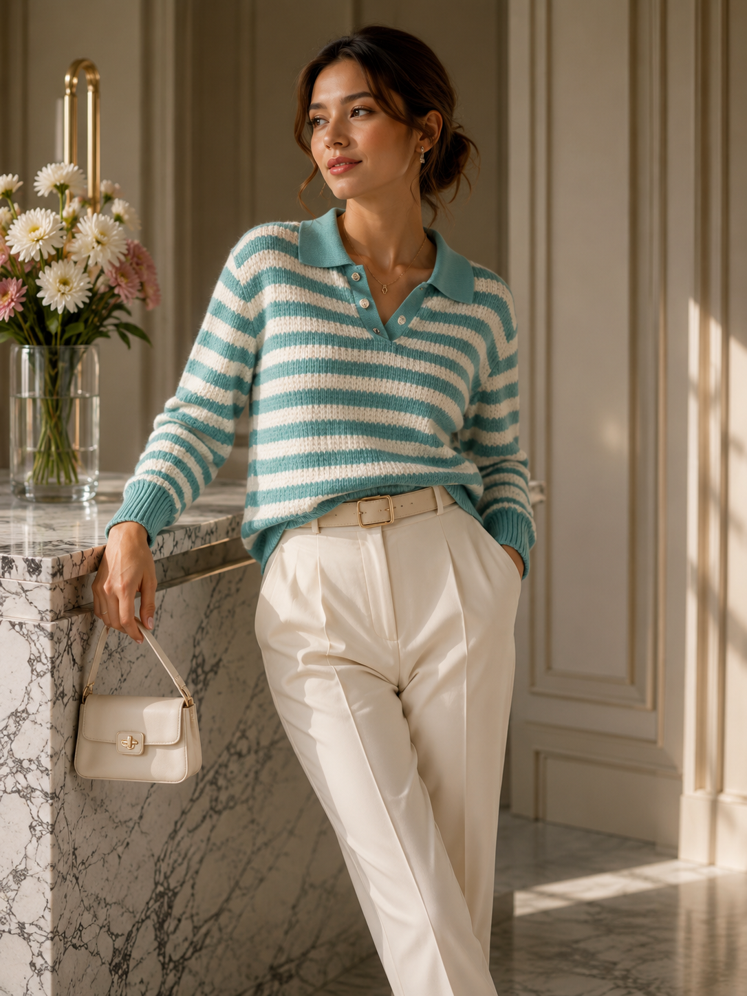 Knitted Stripe Sweater
