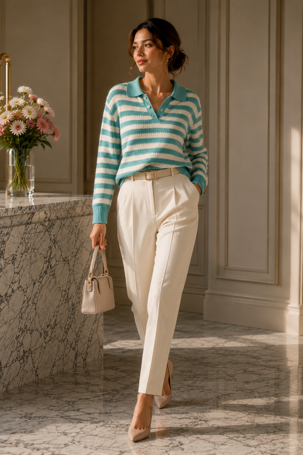 Knitted Stripe Sweater