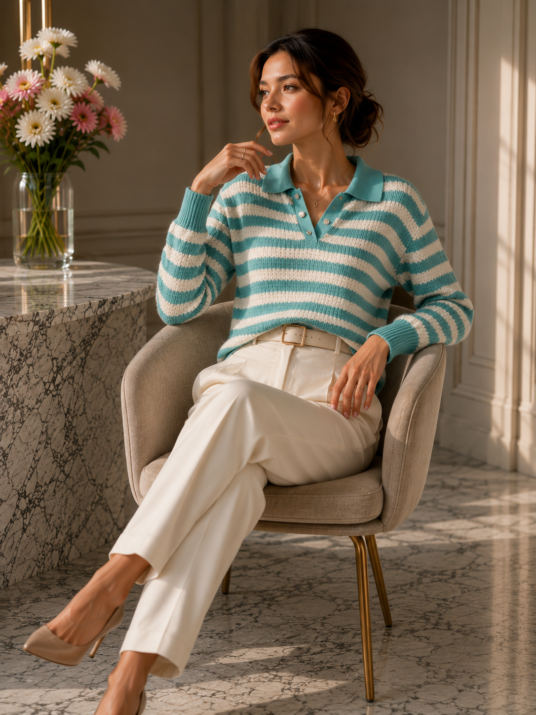 Knitted Stripe Sweater