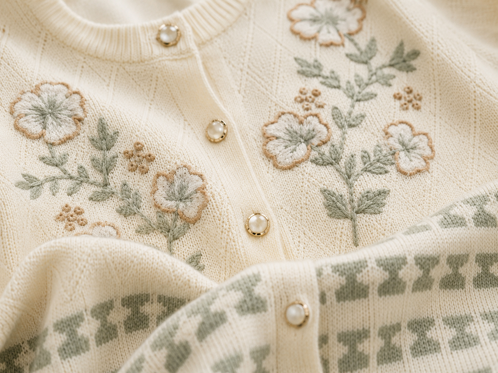 White Knitted Cardigan