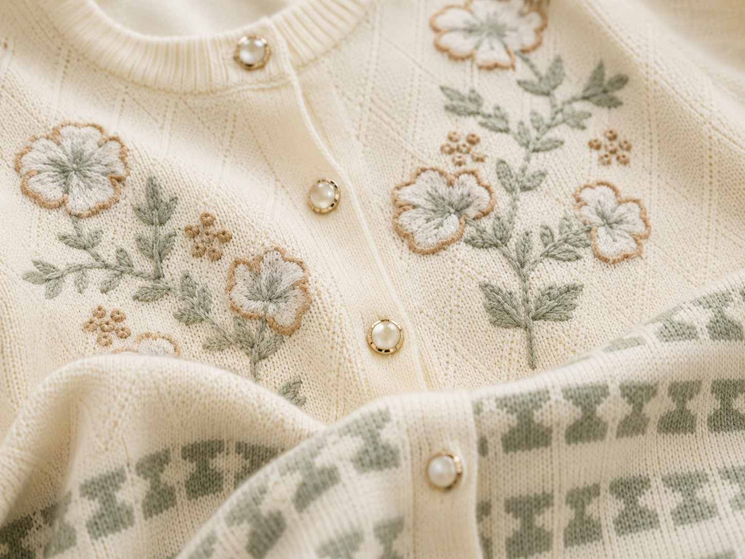 White Knitted Cardigan