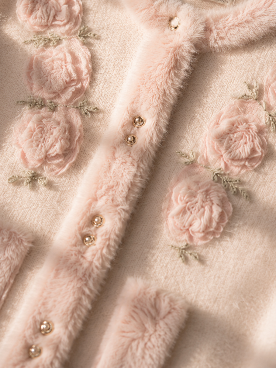 Baby PInk Fur Cardigan